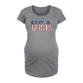 thumbnail image 1 of Instant Message - USA Classic - Women's Maternity Scoop Neck Graphic T-Shirt, 1 of 5