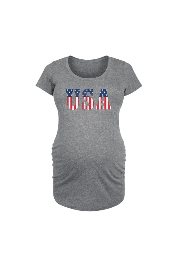 - USA Classic - Women's Maternity Scoop Neck Graphic T-Shirt