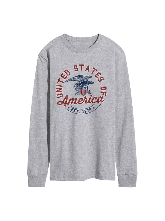 - USA Eagle Men's Long Sleeve Graphic T-Shirt