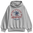 thumbnail image 1 of Instant Message - USA Eagle Oversized Fleece Hoodie Sweatshirt, 1 of 4