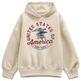 thumbnail image 1 of Instant Message - USA Eagle Oversized Fleece Hoodie Sweatshirt, 1 of 4