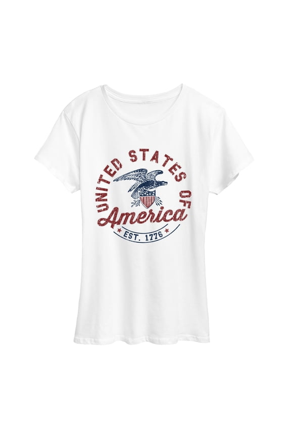 - USA Eagle - Women's Short Sleeve Graphic T-Shirt