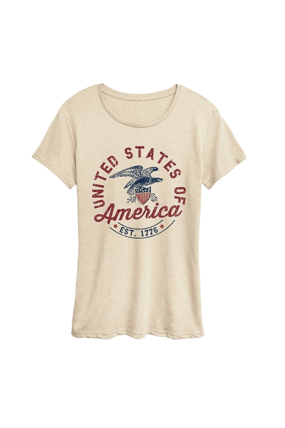 - USA Eagle - Women's Short Sleeve Graphic T-Shirt
