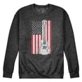 thumbnail image 1 of Instant Message - USA Flag Guitar  - Men's Crew Neck Fleece Pullover, 1 of 7