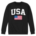thumbnail image 1 of Instant Message - USA Flag - Men's Crew Neck Fleece Pullover, 1 of 6