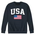 thumbnail image 1 of Instant Message - USA Flag - Men's Crew Neck Fleece Pullover, 1 of 6