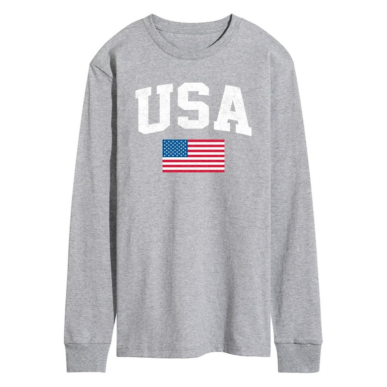 Instant Message USA Flag Men's Long Sleeve T-Shirt