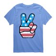 thumbnail image 1 of Instant Message - USA Flag Peace - Youth Boys Short Sleeve Graphic T-Shirt, 1 of 4