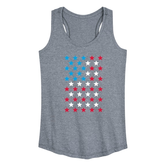 Instant Message - USA Flag Stars - Women's Racerback Graphic Tank