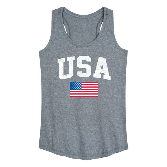 Instant Message - USA Flag - Women's Racerback Tank Top