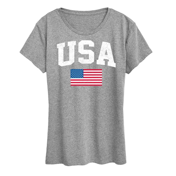 Instant Message - USA Flag - Women's Short Sleeve Graphic T-Shirt