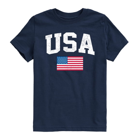 Instant Message - USA Flag - Youth Short Sleeve Graphic T-shirt