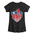 thumbnail image 1 of Instant Message - USA Hockey - Youth Girls Fitted Short Sleeve T-Shirt, 1 of 5