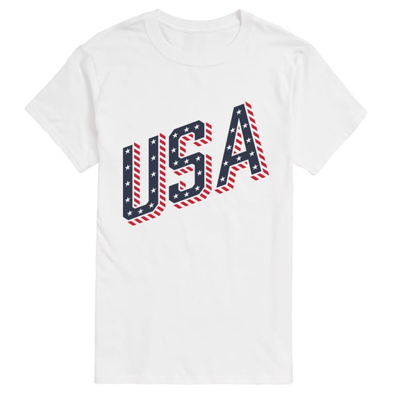 Instant Message - USA Letters Short Sleeve Graphic T-Shirt