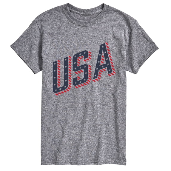 Instant Message - USA Letters Short Sleeve Graphic T-Shirt