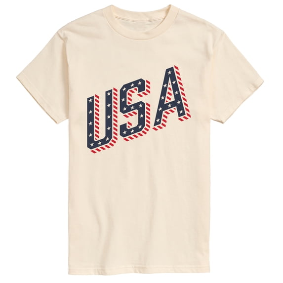 Instant Message - USA Letters Short Sleeve Graphic T-Shirt