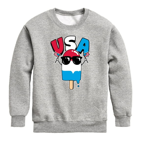 Instant Message - USA Popcicle - Toddler & Youth Crewneck Fleece Sweatshirt