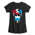 thumbnail image 1 of Instant Message - USA Popcicle - Toddler & Youth Girls Short Sleeve Graphic T-Shirt, 1 of 6