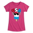 thumbnail image 1 of Instant Message - USA Popcicle - Toddler & Youth Girls Short Sleeve Graphic T-Shirt, 1 of 6