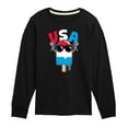 thumbnail image 1 of Instant Message - USA Popcicle - Toddler & Youth Long Sleeve Graphic T-Shirt, 1 of 6