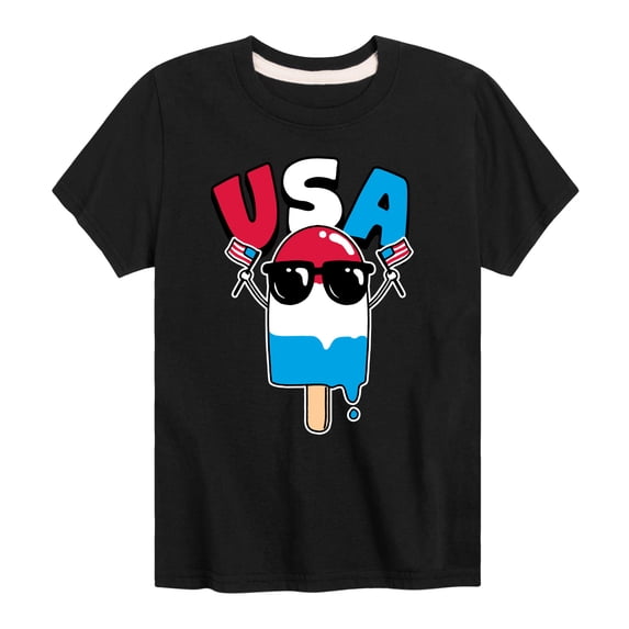 Instant Message - USA Popcicle - Toddler & Youth Short Sleeve Graphic T-Shirt