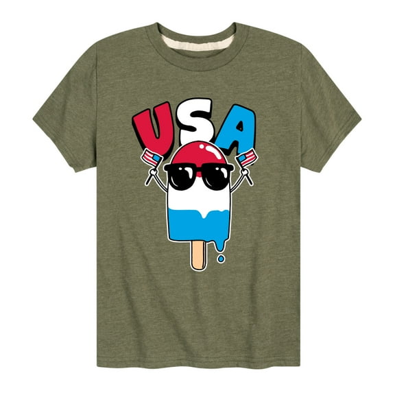 Instant Message - USA Popcicle - Toddler & Youth Short Sleeve Graphic T-Shirt