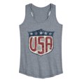 thumbnail image 1 of Instant Message - USA Shield Graphic Racerback Tank, 1 of 5