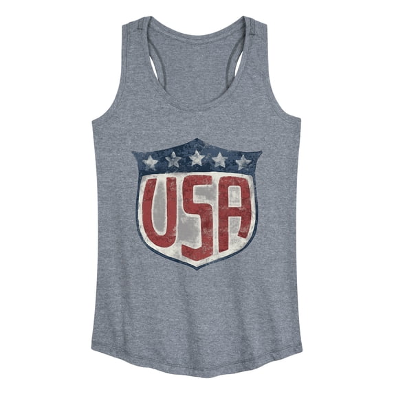 Instant Message - USA Shield Graphic Racerback Tank