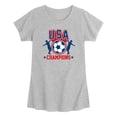 thumbnail image 1 of Instant Message - USA Soccer Champions - Toddler Girls Fitted Short Sleeve T-Shirt, 1 of 4