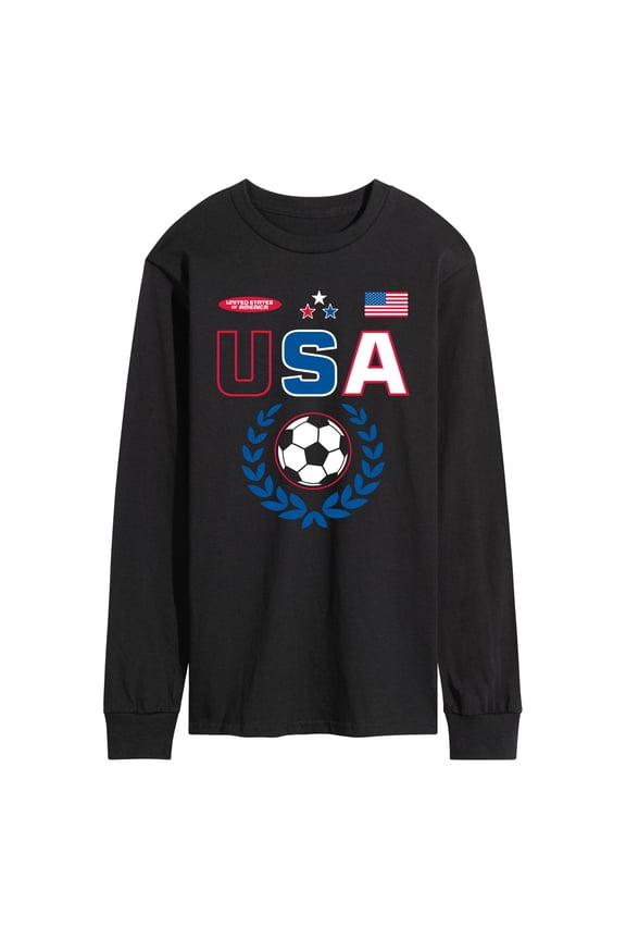 - USA Soccer Jersey - Men's Long Sleeve Graphic T-Shirt