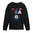 thumbnail image 1 of Instant Message - USA Soccer Jersey - Youth Boys Long Sleeve Graphic T-Shirt, 1 of 5
