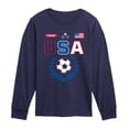thumbnail image 1 of Instant Message - USA Soccer Jersey - Youth Boys Long Sleeve Graphic T-Shirt, 1 of 5