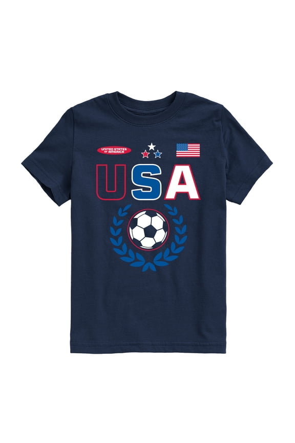 - USA Soccer Jersey - Youth Boys Short Sleeve Graphic T-Shirt
