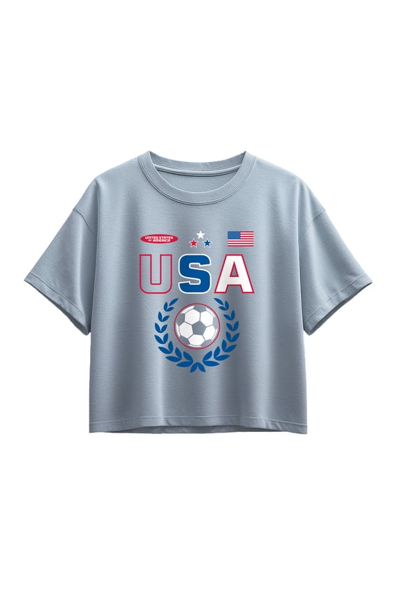 - USA Soccer Jersey - Youth Girls Boxy T-Shirt