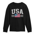 thumbnail image 1 of Instant Message - USA Sport Sweater - Youth Long Sleeve Graphic T-Shirt, 1 of 5