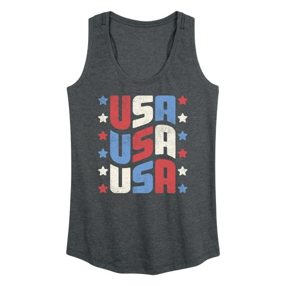 Instant Message - USA Stacked - Women's Racerback Tank Top