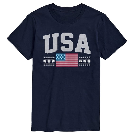 Instant Message - USA Sweater Short Sleeve Graphic T-Shirt