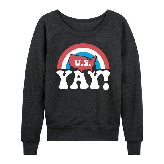 Instant Message - USA Yay - Women's Lightweight French Terry Long Sleeve Shirt