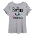 thumbnail image 1 of The Beatles - Colorful Abbey Road - Juniors Oversized Graphic T-Shirt, 1 of 5