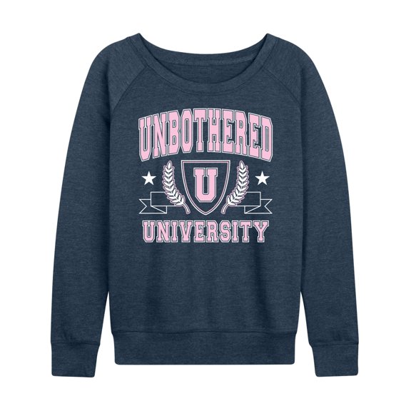 Instant Message - Unbothered University - Ladies French Terry Long Sleeve Shirt