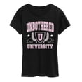 thumbnail image 1 of Instant Message - Unbothered University - Women's Short Sleeve Graphic T-Shirt, 1 of 5