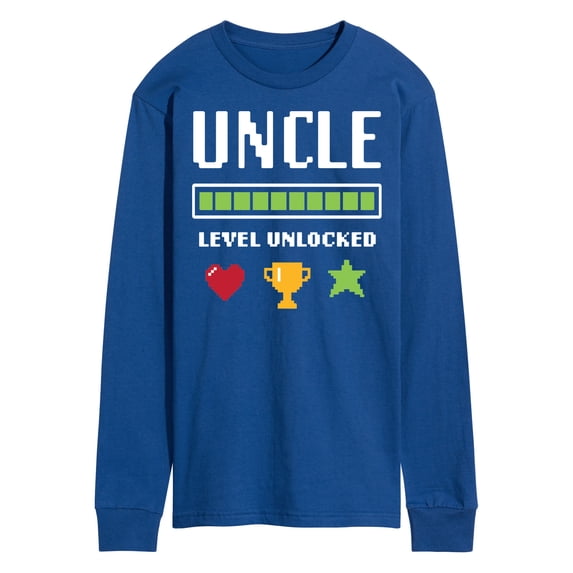 Instant Message - Uncle Level Unlocked Men's Long Sleeve Graphic T-Shirt