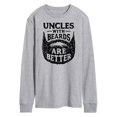 thumbnail image 1 of Instant Message - Uncle With Beards Are Better - Men's Long Sleeve T-Shirt, 1 of 6