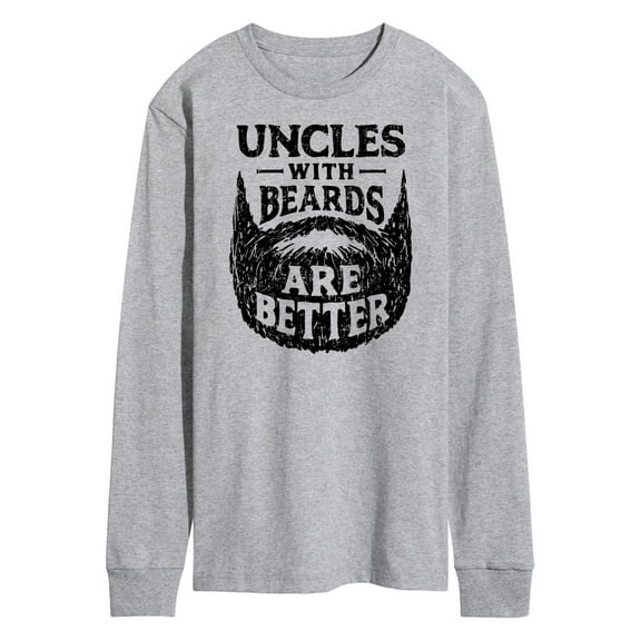 Instant Message - Uncle With Beards Are Better - Men's Long Sleeve T-Shirt