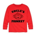thumbnail image 1 of Instant Message - Uncle's Monkey - Toddler And Youth Long Sleeve Graphic T-Shirt, 1 of 6