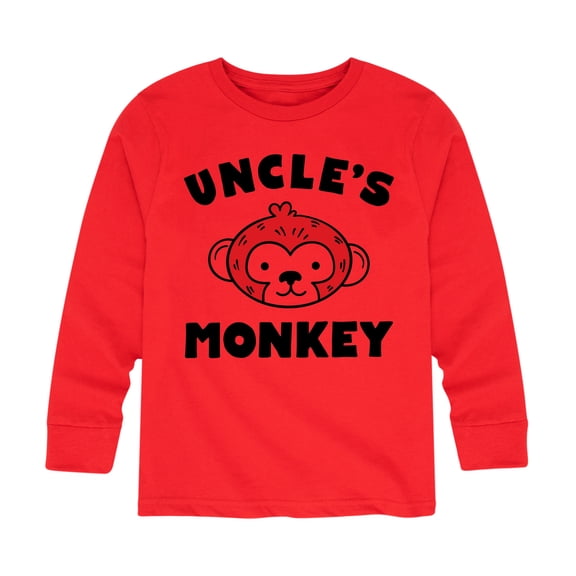 Instant Message - Uncle's Monkey - Toddler And Youth Long Sleeve Graphic T-Shirt