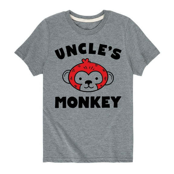 Instant Message - Uncle's Monkey - Toddler And Youth Short Sleeve Graphic T-Shirt