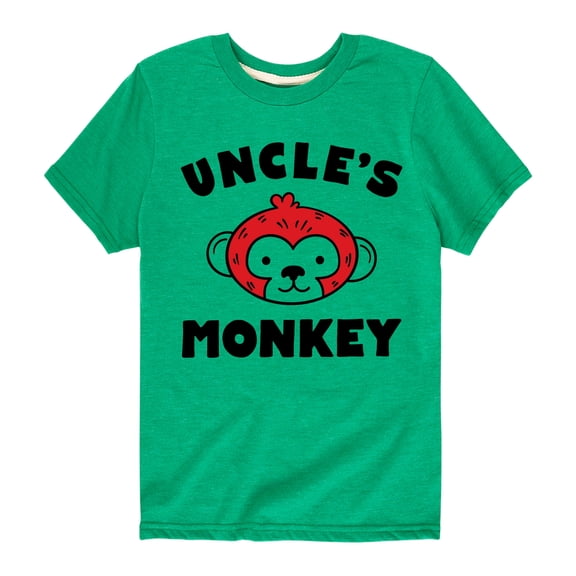 Instant Message - Uncle's Monkey - Toddler And Youth Short Sleeve Graphic T-Shirt