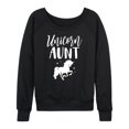 thumbnail image 1 of Instant Message - Unicorn Aunt - Women's Lightweight French Terry Long Sleeve Shirt, 1 of 6