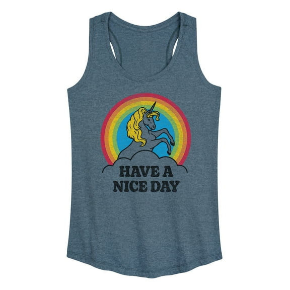 Instant Message - Unicorn Have A Nice Day - Women's Racerback Tank Top